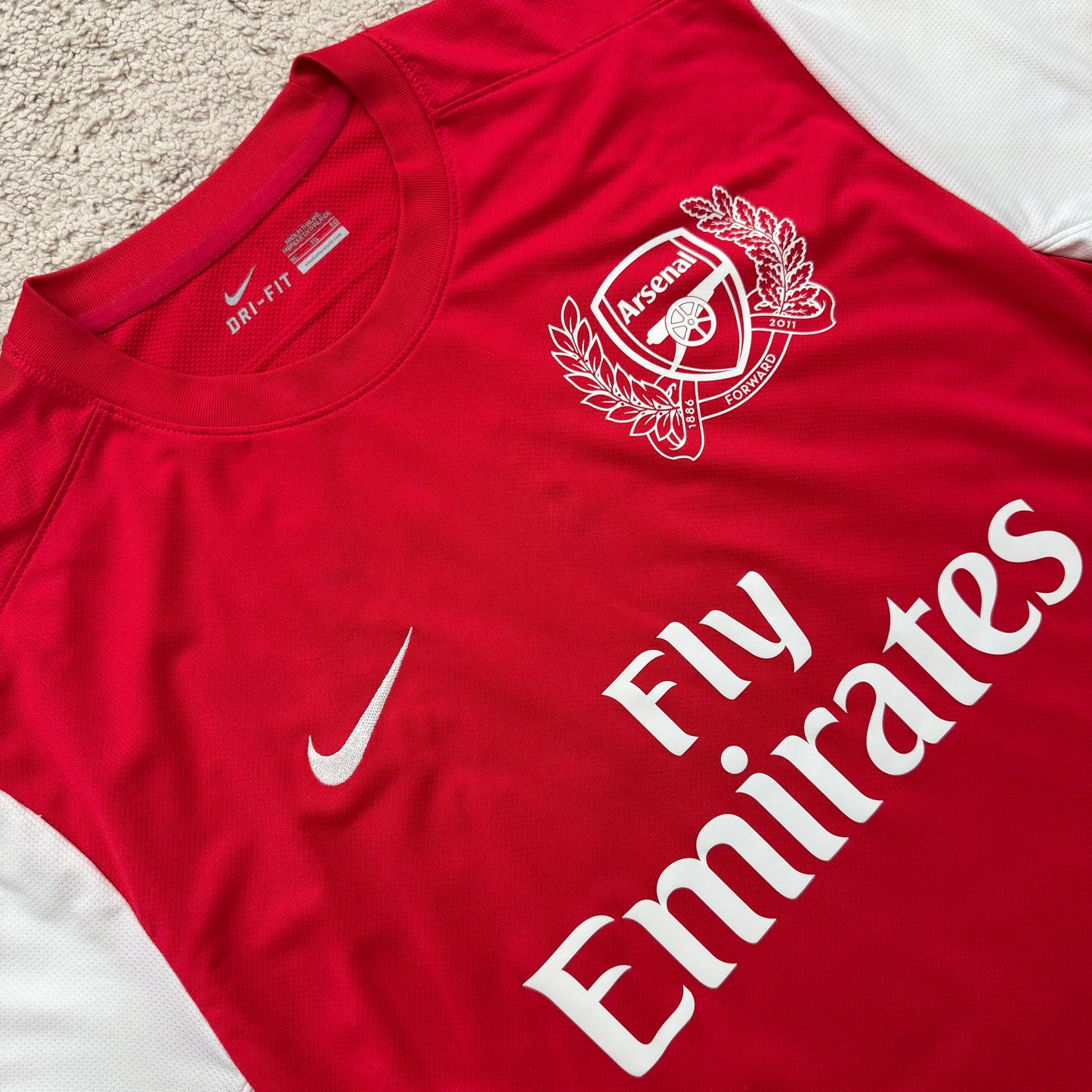 Arsenal 2011/12 home 125th ANNIVERSARY x Carlos Vela #11 (XL)