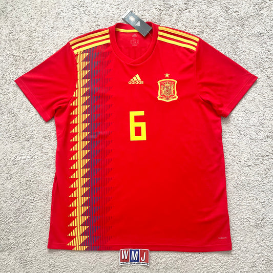 Spain 2018 World Cup home x Andres Iniesta #6 (XL) *BRAND NEW WITH TAGS