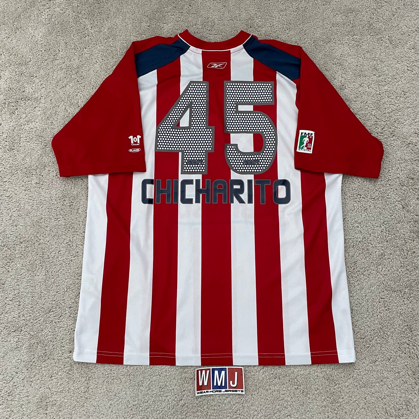 Chivas de Guadalajara 2006/07 home x Chicharito Hernandez #45 (M) *Reebok sponsor faded off