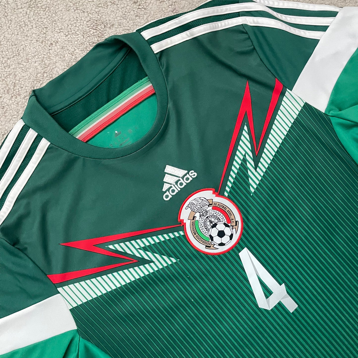 Mexico 2014 World Cup home LONG SLEEVES x Rafa Marquez #4 (M)