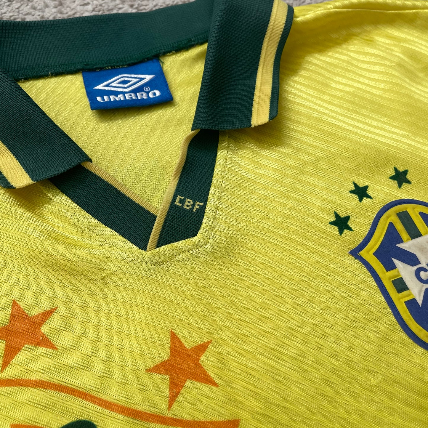 Brazil 1994 World Cup home x Ronaldo Nazario #20 (L)