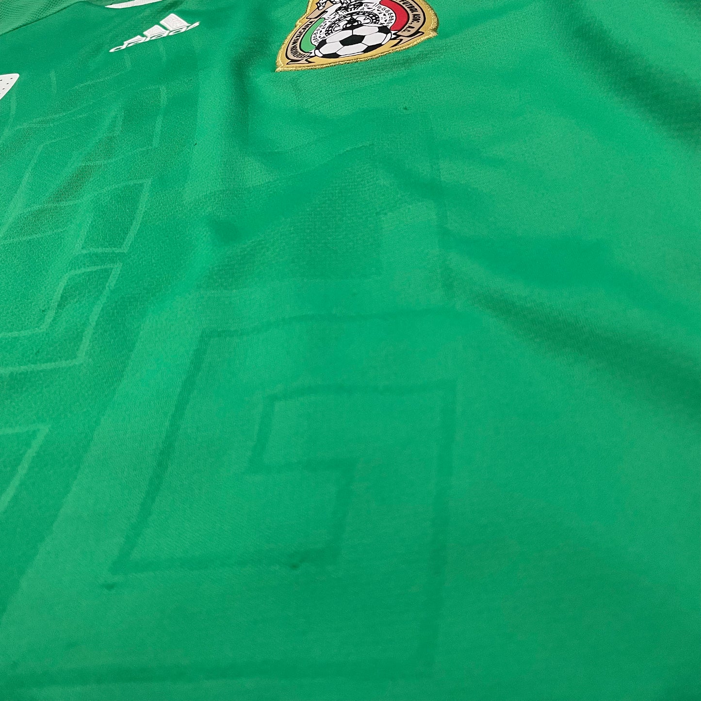 Mexico 2008/09 home 3/4 SLEEVES x Rafa Marquez #4 (XL) *has some holes and stains*