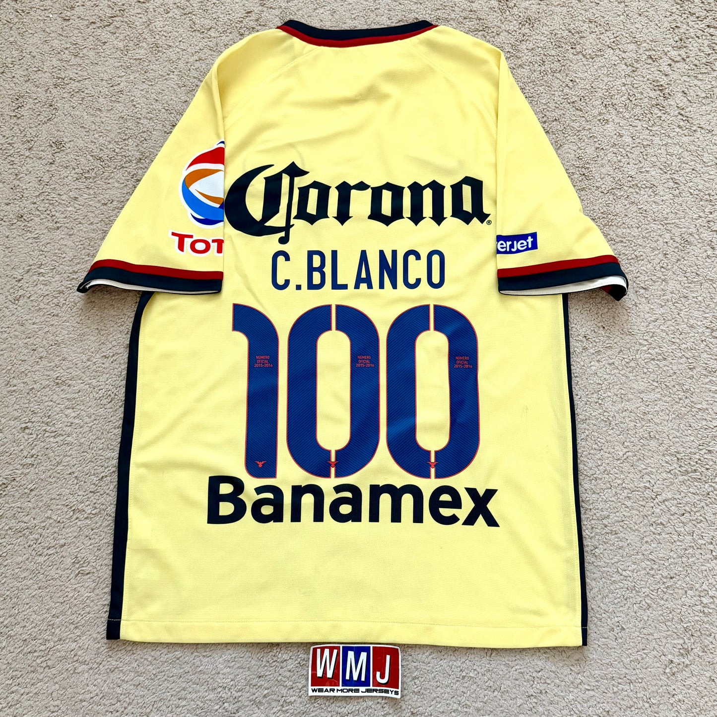 Club America 2015/16 home x Cuauhtémoc Blanco #100 (M)