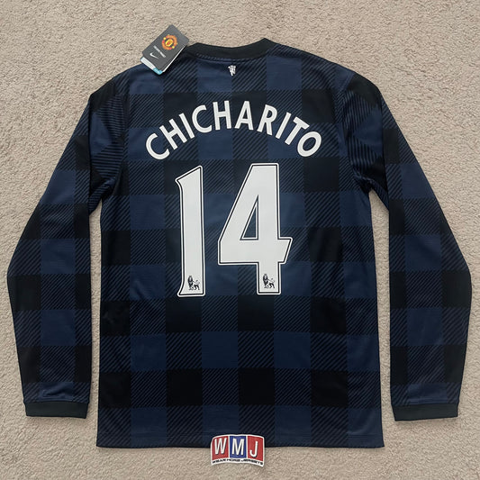 Manchester United 2013/14 away LONG SLEEVES x Chicharito Hernandez #14 (M) *BRAND NEW WITH TAGS