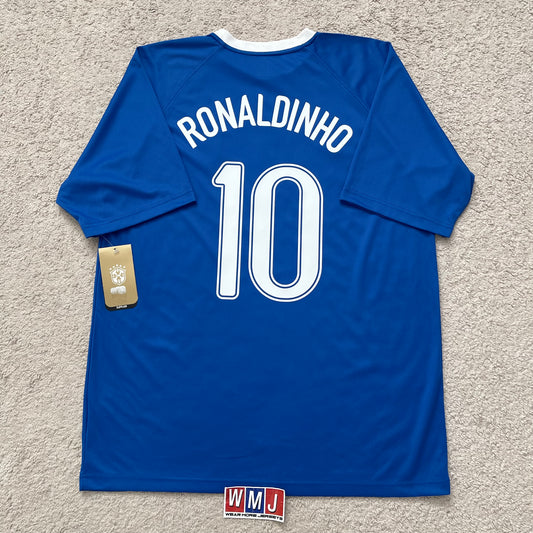 Brazil 2006 World Cup away ECONOMIC VERSION x Ronaldinho #10 (XL) *BRAND NEW WITH TAGS