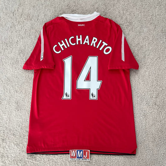 Manchester United 2010/11 home x Chicharito Hernandez #14 (L)
