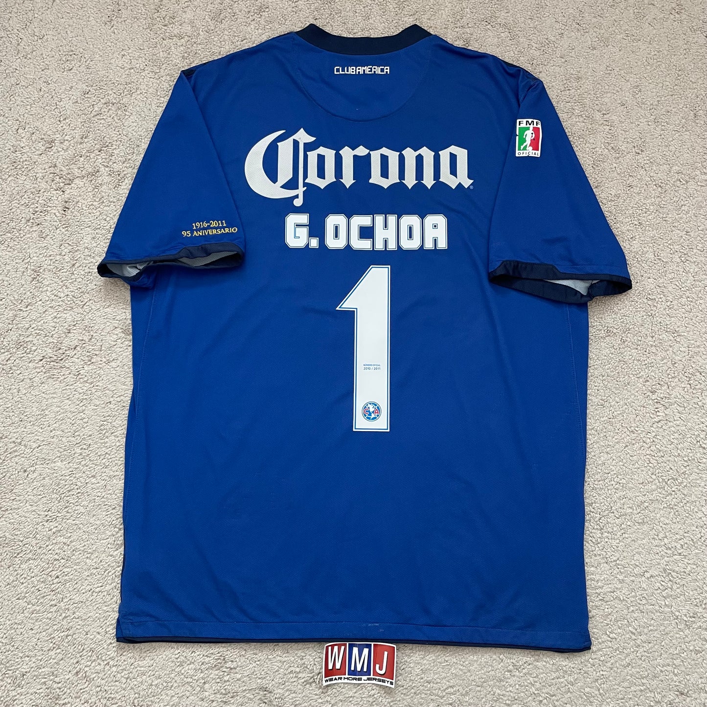 Club America 2010/11 third 95th Anniversary x Guillermo Ochoa #1 (XXL)