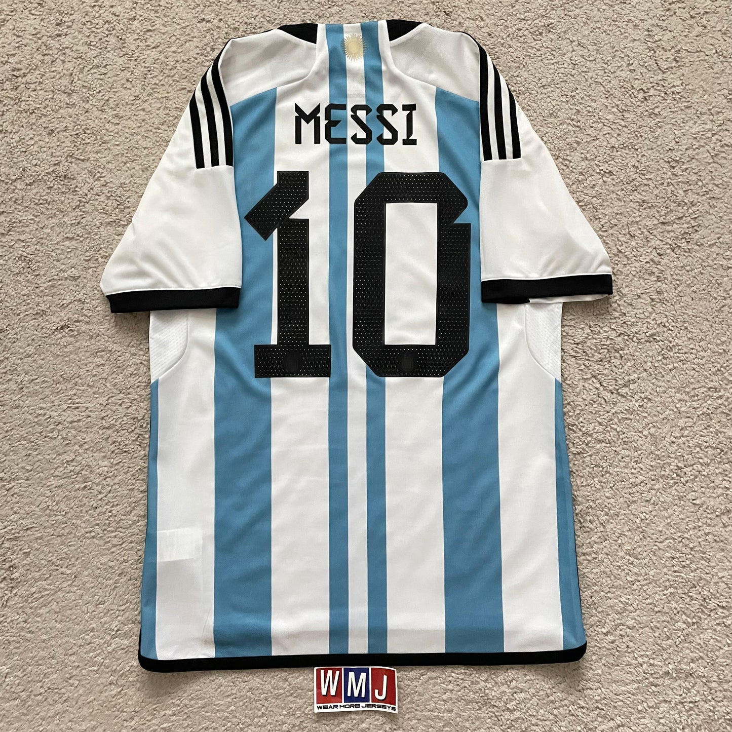 Argentina 2022 World Cup Champions 3 STARS home x Messi #10 (M)