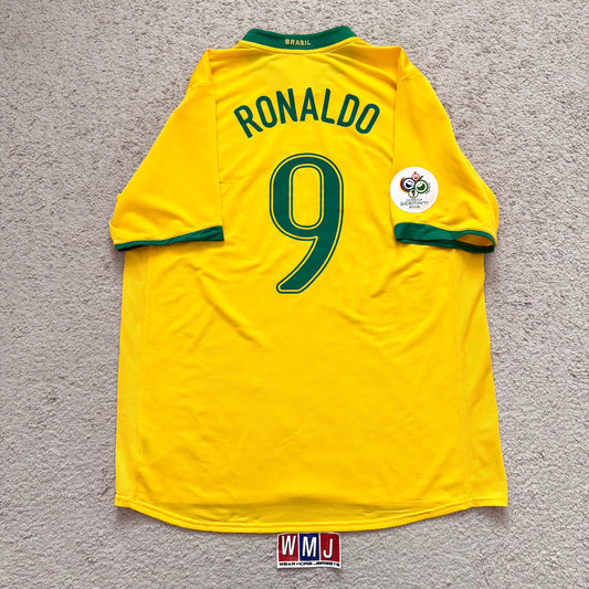 Brazil 2006 World Cup home x Ronaldo Nazario #9 (XL)