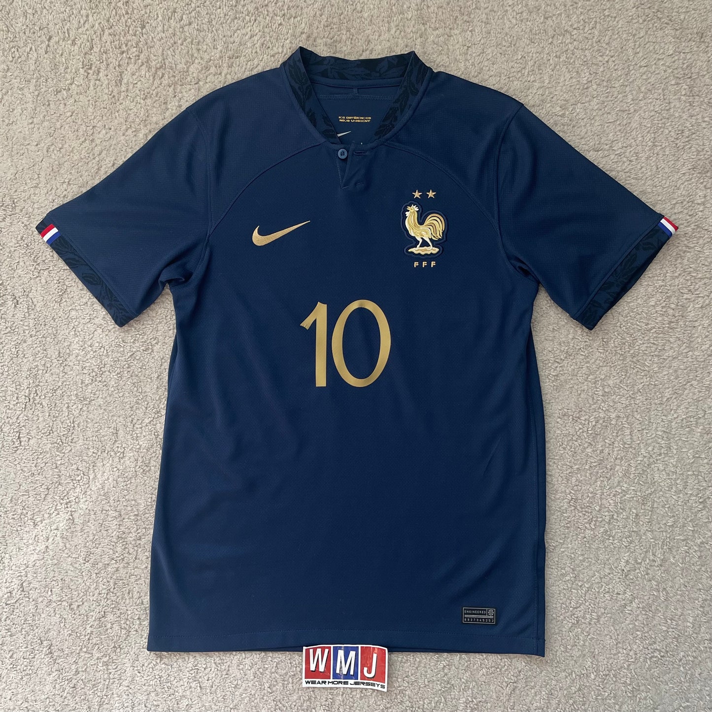 France 2022 World Cup home x Kylian Mbappe #10 (S)
