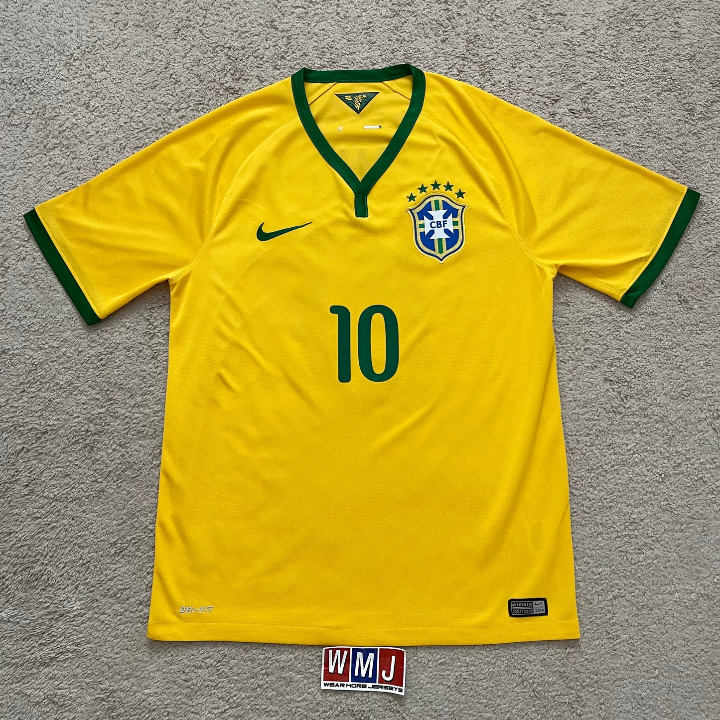 Brazil 2014 World Cup home x Neymar Jr #10 (M)