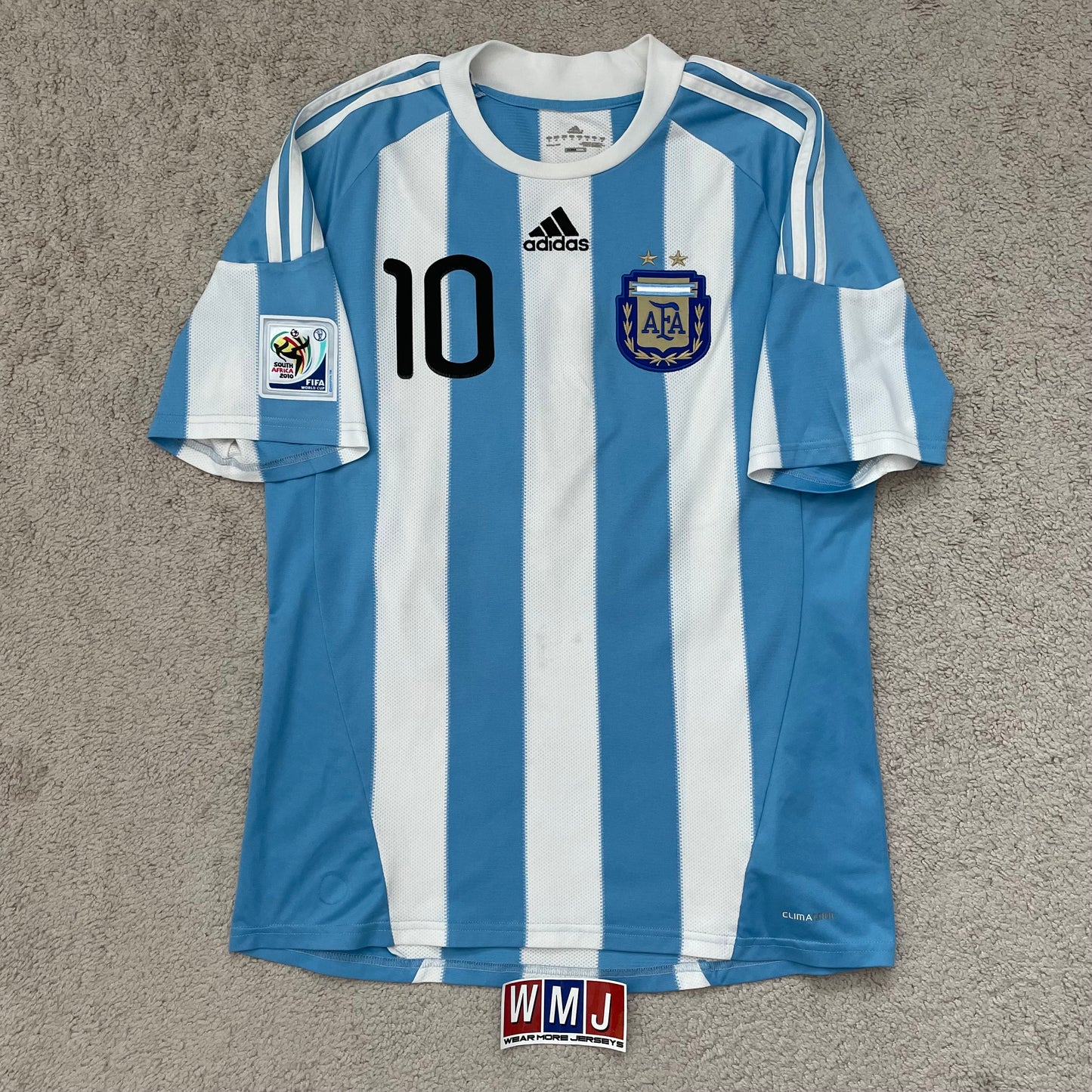 Argentina 2010 World Cup home x Messi #10 (M)