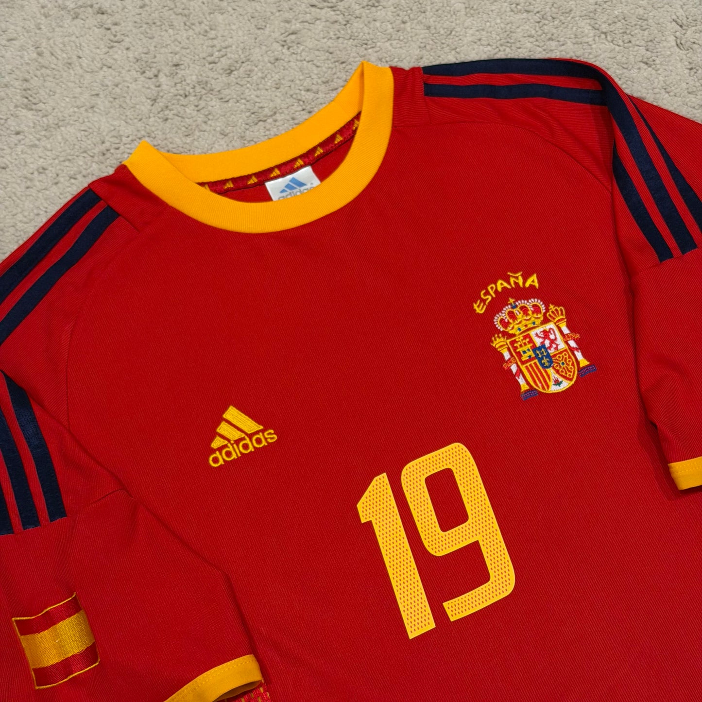 Spain 2002 World Cup home x Xavi #19 (XL)
