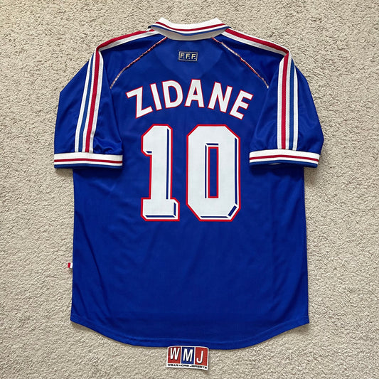 France 1998 World Cup home x Zinedine Zidane #10 (L)