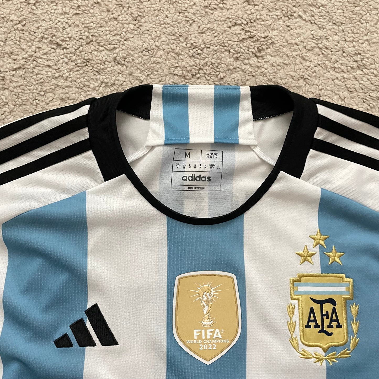 Argentina 2022 World Cup Champions 3 STARS home x Messi #10 (M)