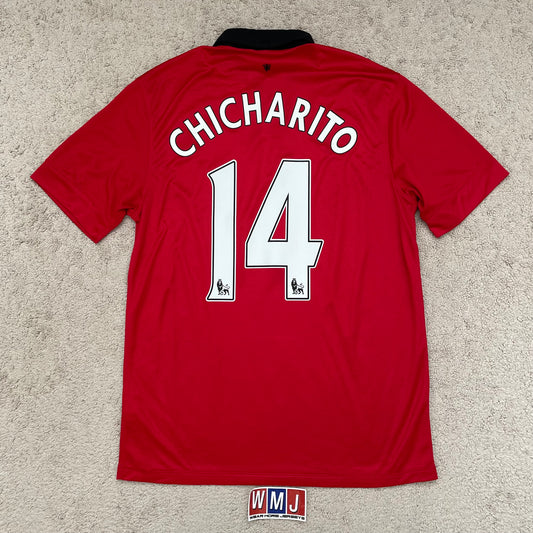 Manchester United 2013/14 home x Chicharito Hernandez #14 (L)