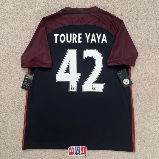 Manchester City 2016/17 away x Yaya Toure #42 (XL) *BRAND NEW WITH TAGS