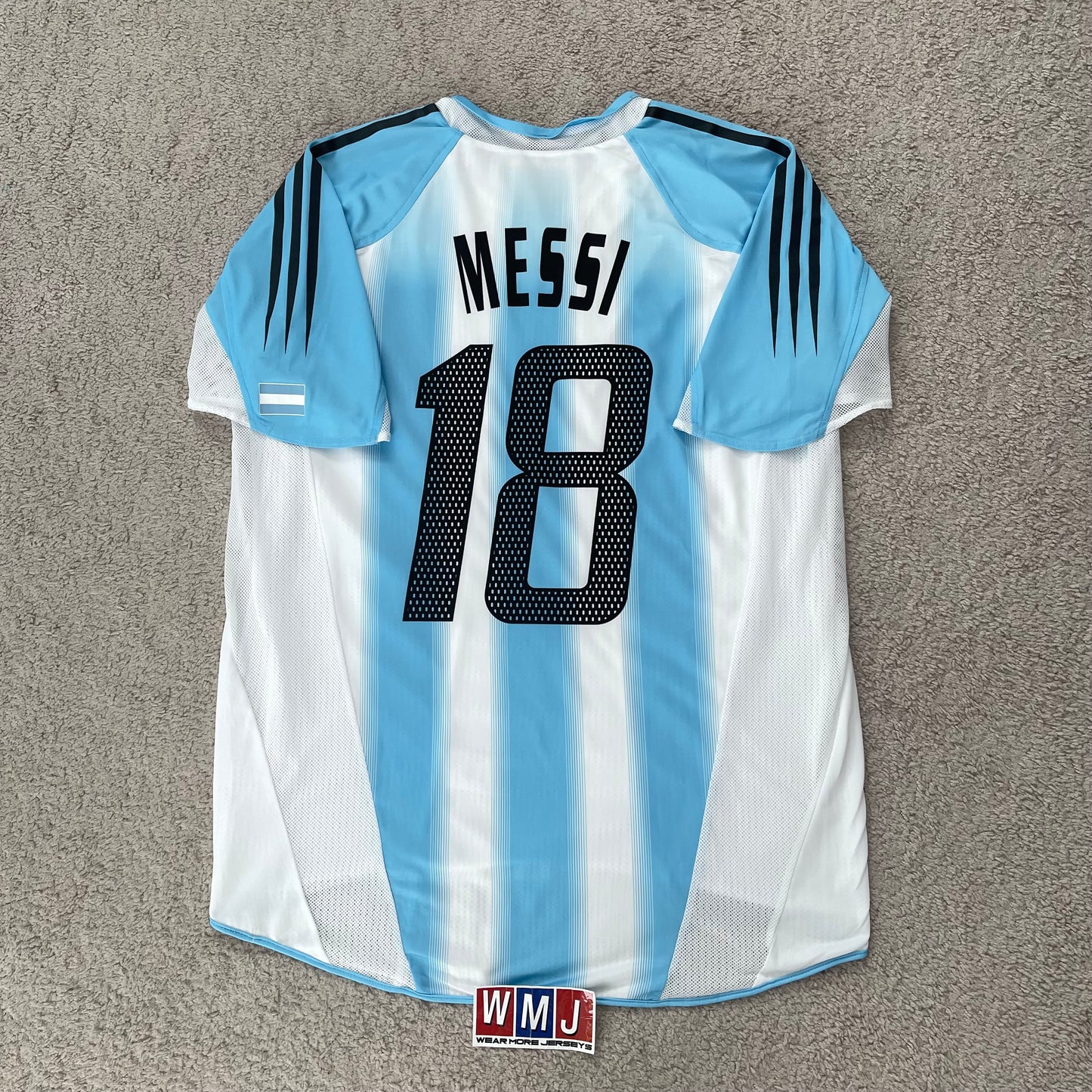 Argentina 2004/05 home PLAYER VERSION x Messi #18 (L)