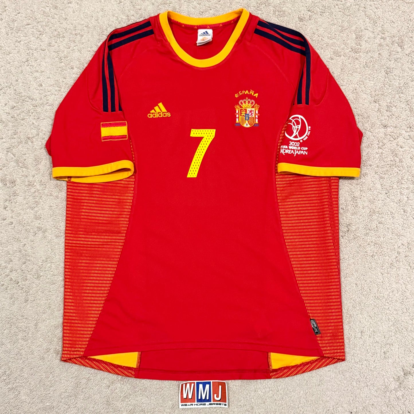 Spain 2002 World Cup home x Raul Gonzalez Blanco #7 (XL)