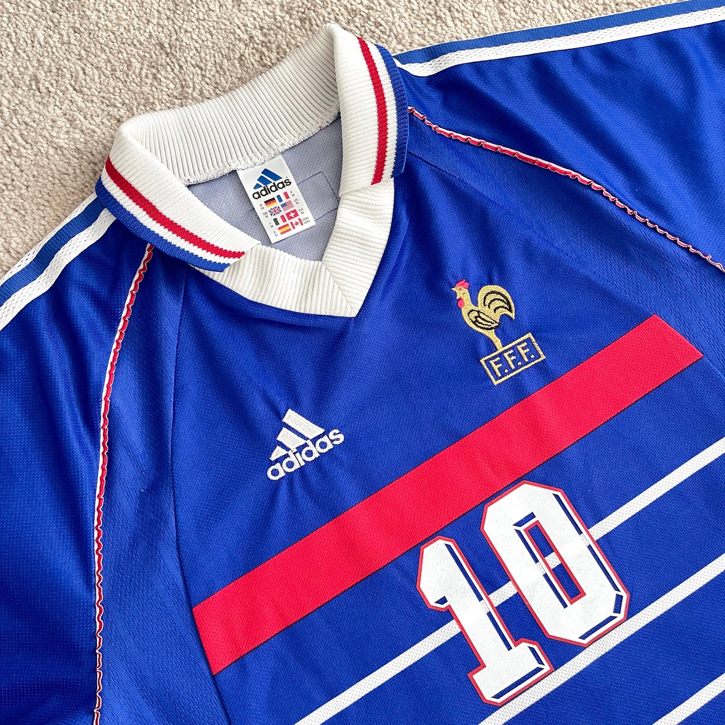 France 1998 World Cup home x Zinedine Zidane #10 (M)