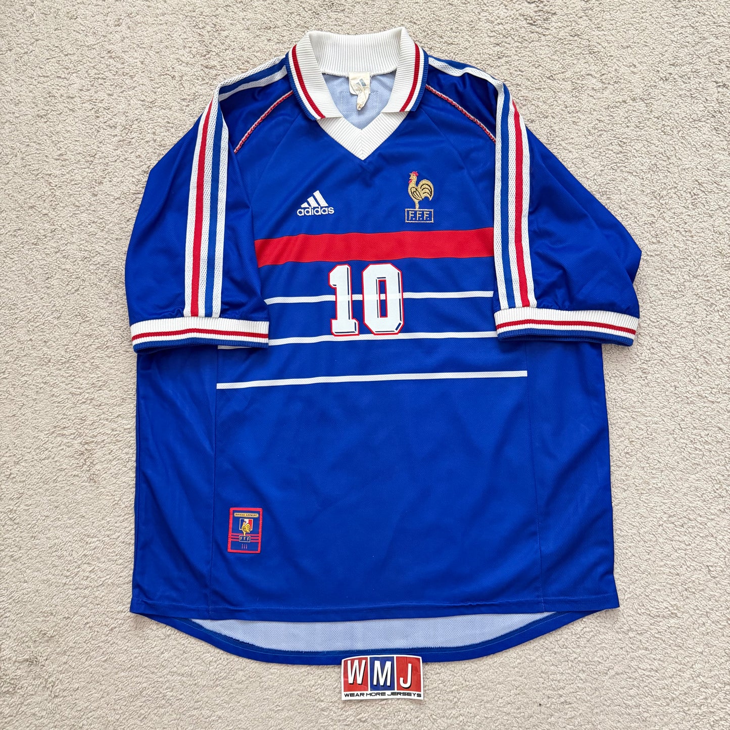 France 1998 World Cup home x Zinedine Zidane #10 (XL)