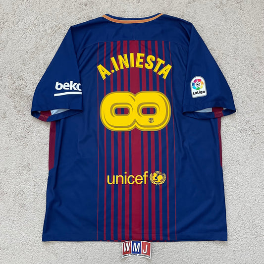 Barcelona 2017/18 home x Andres Iniesta INFINITO SPECIAL EDITION (XL)