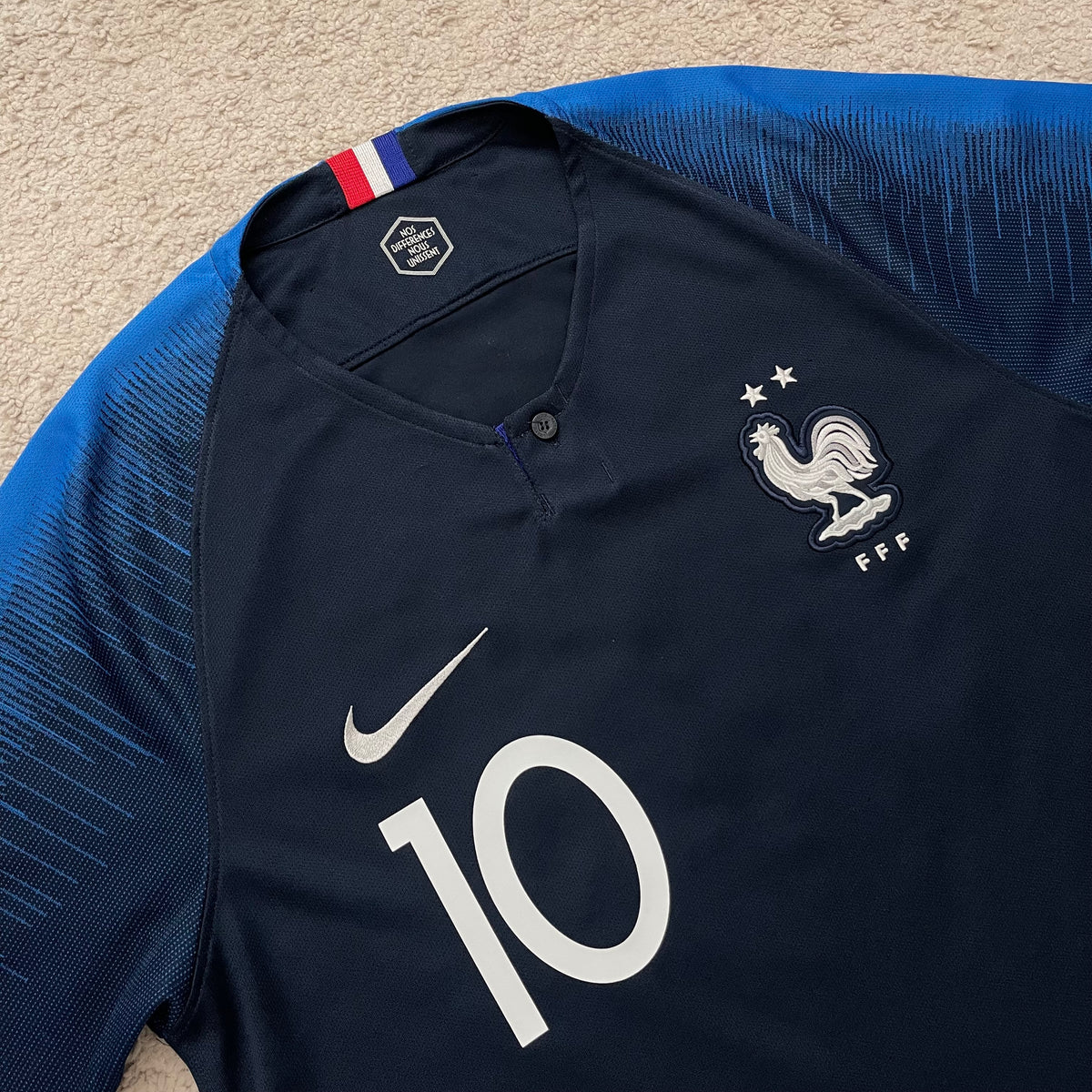 France 2018 World Cup home x Kylian Mbappe #10 (M)