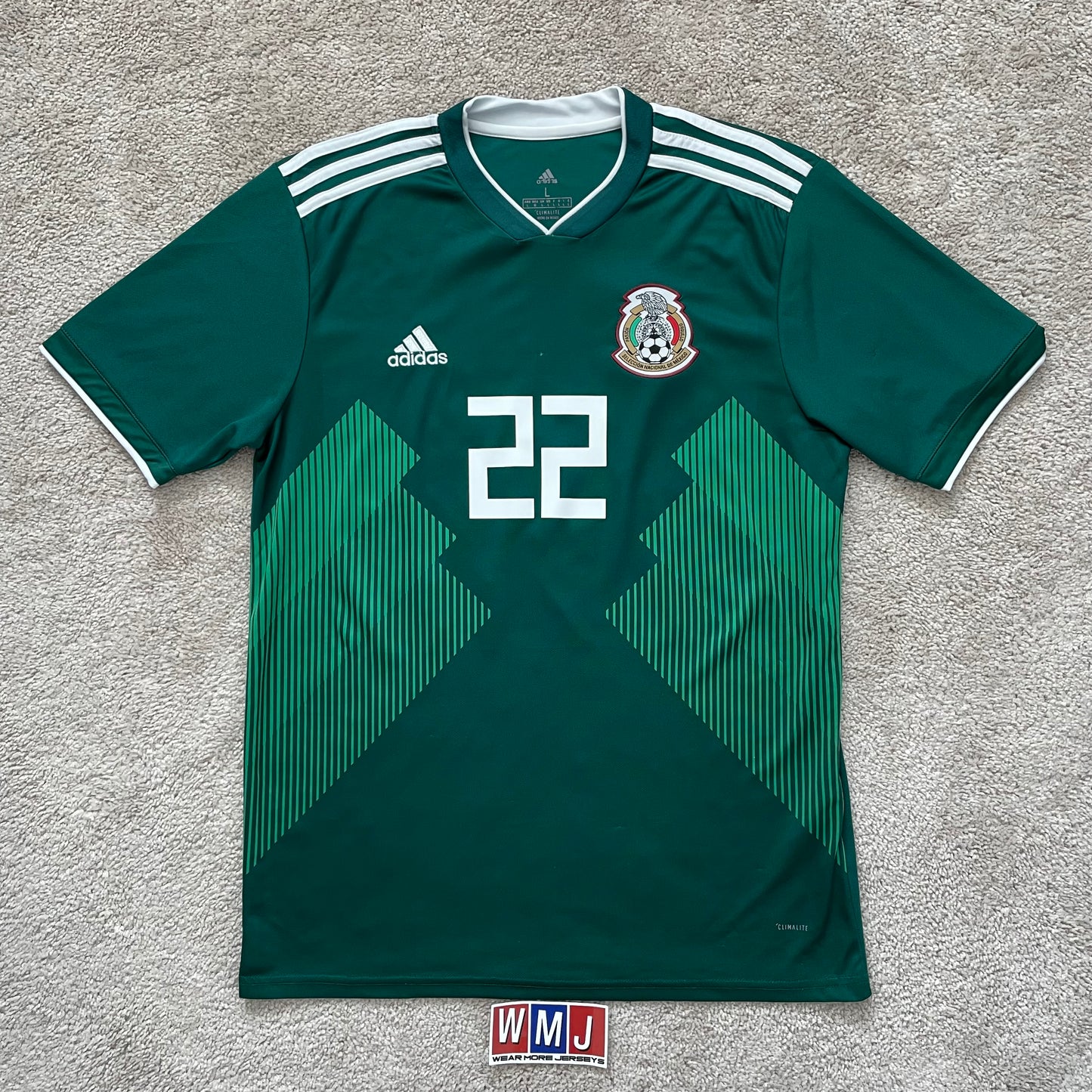 Mexico 2018 World Cup home x Chucky Lozano #22 (L)