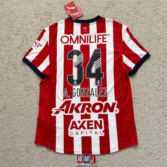 Chivas 2024/25 home x Armando 'Hormiga' González #34 (M) *BRAND NEW WITH TAGS