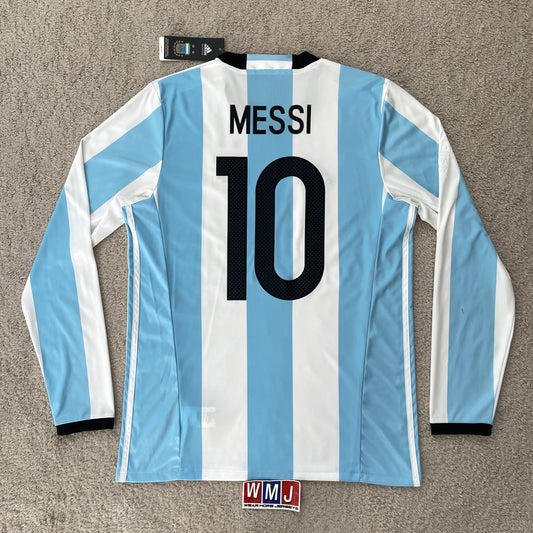 Argentina 2016 Copa America Centenario home LONG SLEEVES x Messi #10 (M) *BRAND NEW WITH TAGS