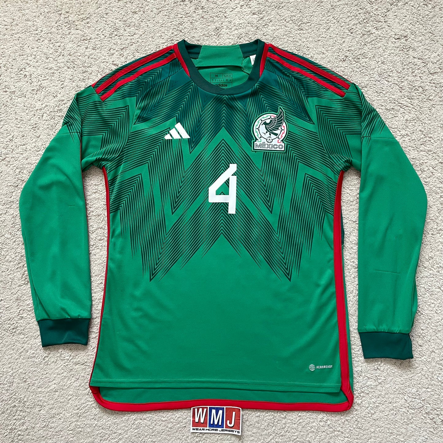 Mexico 2022 World Cup home LONG SLEEVES x Edson Alvarez #4 (M)