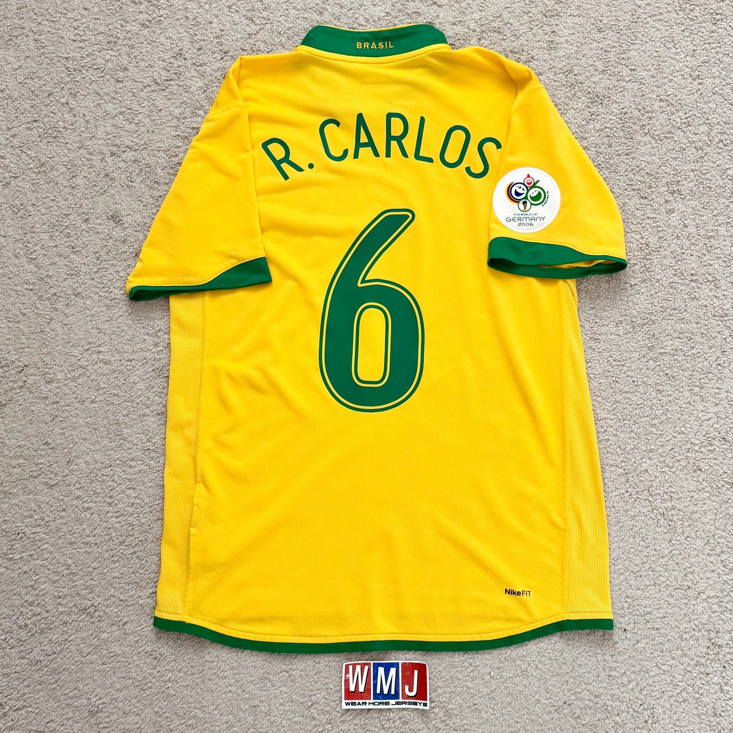 Brazil 2006 World Cup home x Roberto Carlos #6 (M)
