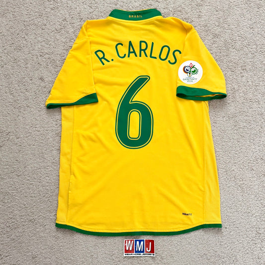 Brazil 2006 World Cup home x Roberto Carlos #6 (M)