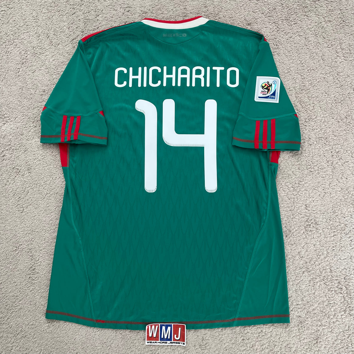 Mexico 2010 World Cup home x Chicharito Hernandez #14 (XL)
