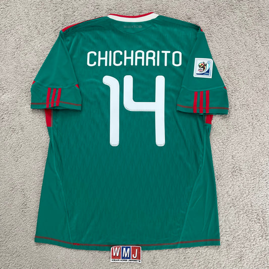Mexico 2010 World Cup home x Chicharito Hernandez #14 (XL)