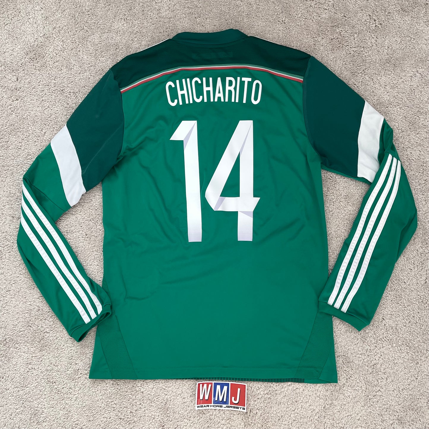 Mexico 2014 World Cup home LONG SLEEVES x Chicharito Hernandez #14 (S)