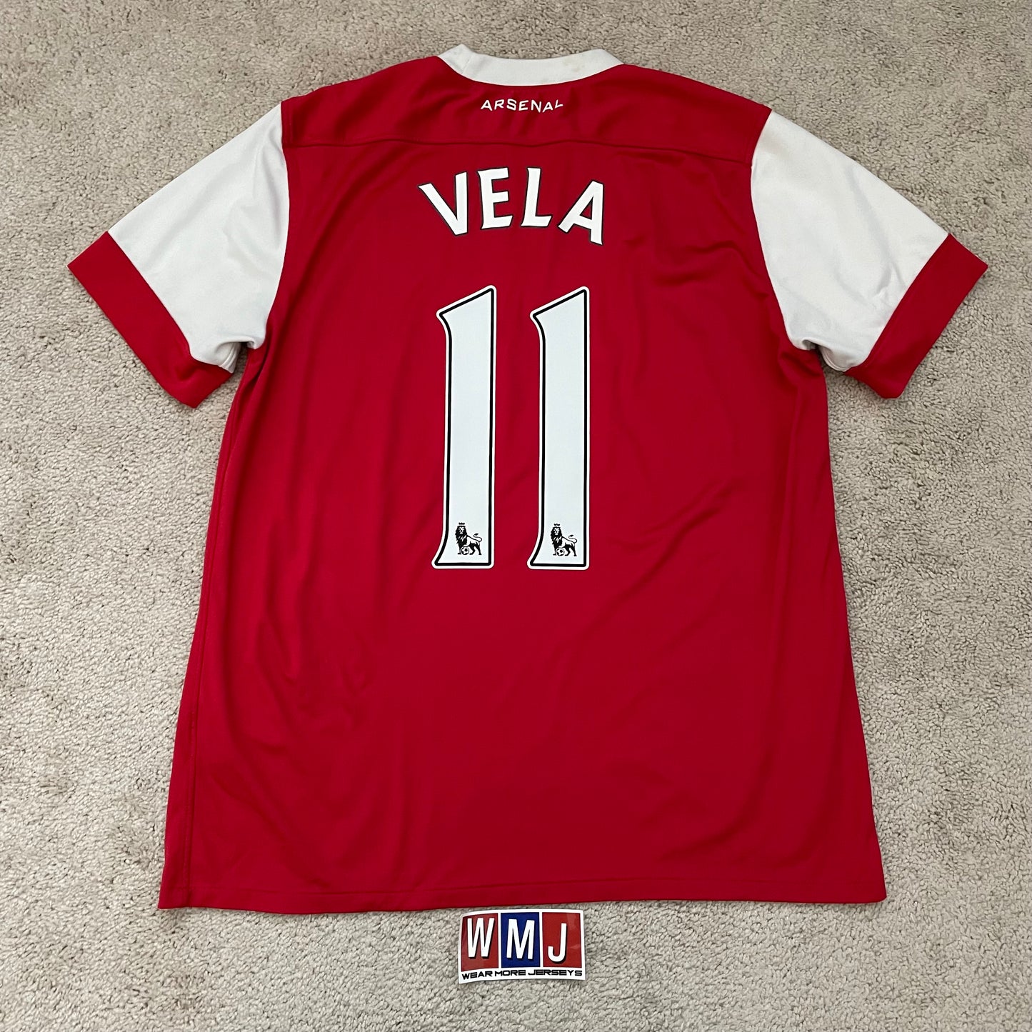 Arsenal 2010/11 home x Carlos Vela #11 (L)