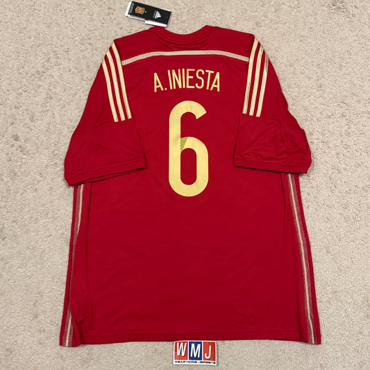 Spain 2014 World Cup home x Andres Iniesta #6 (XL) *BRAND NEW WITH TAGS