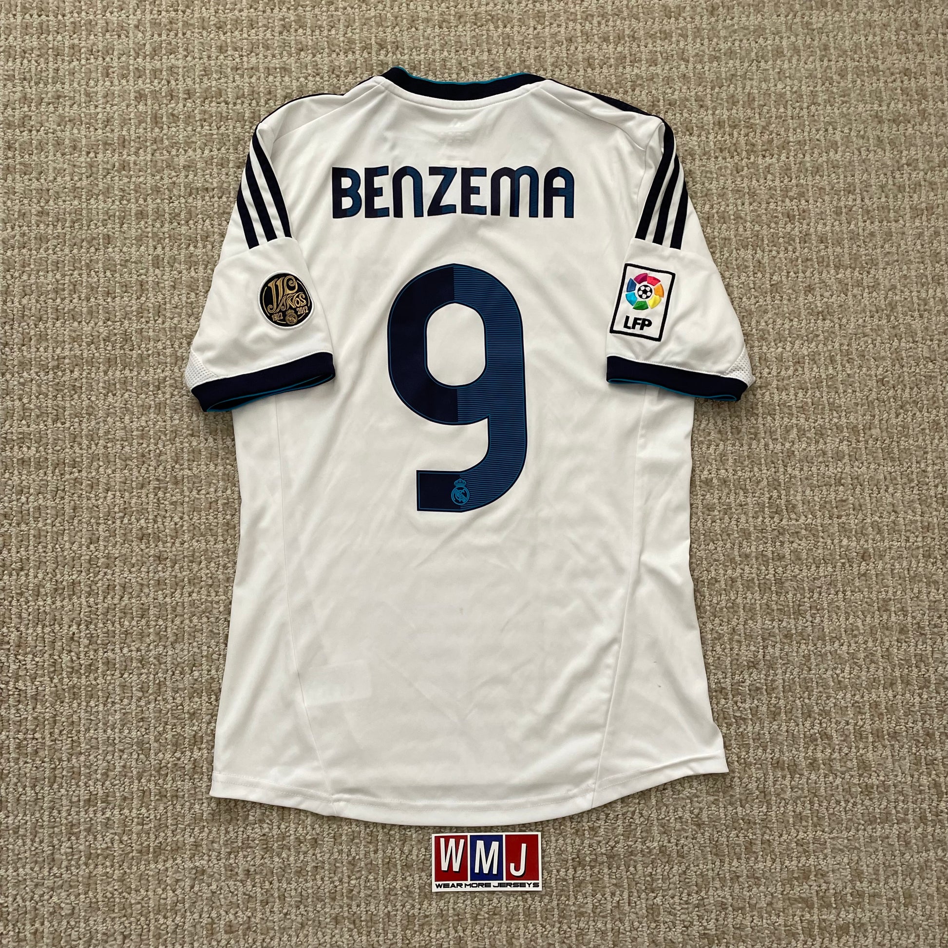 2019-20 Real Madrid La Liga Home Name Number Set #9 BENZEMA (La Liga) Repro – Kitroom Football 2019-20 Real Madrid La Liga Home Name Number Set #9 BENZEMA (La Liga) Repro – Kitroom Football