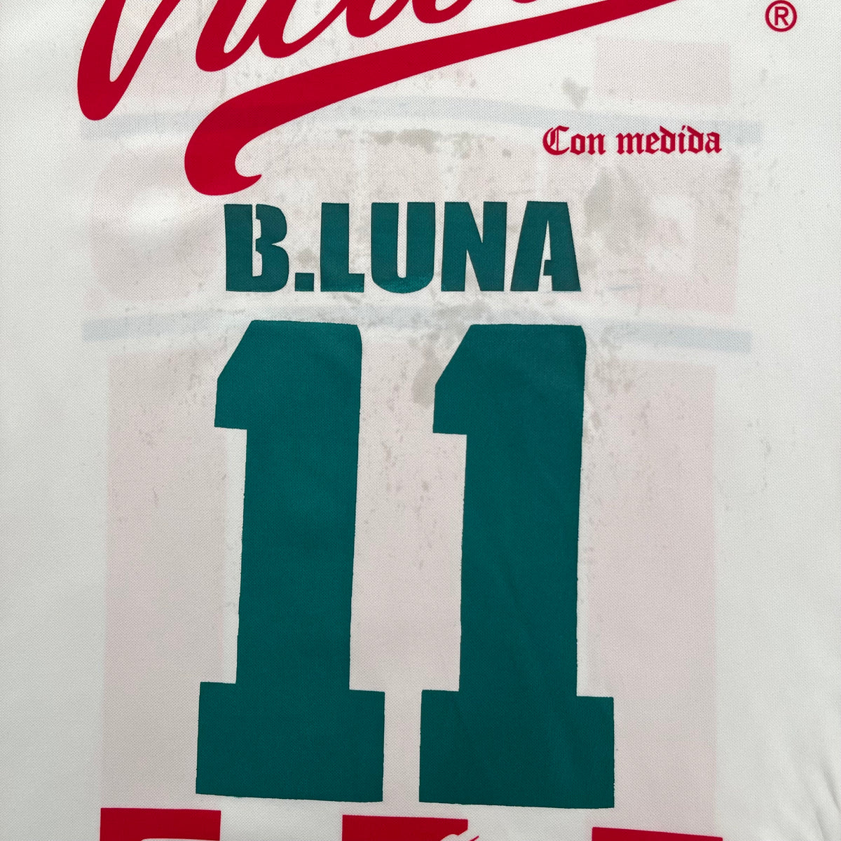 Necaxa 2001/02 home x Braulio Luna #11 (XL)