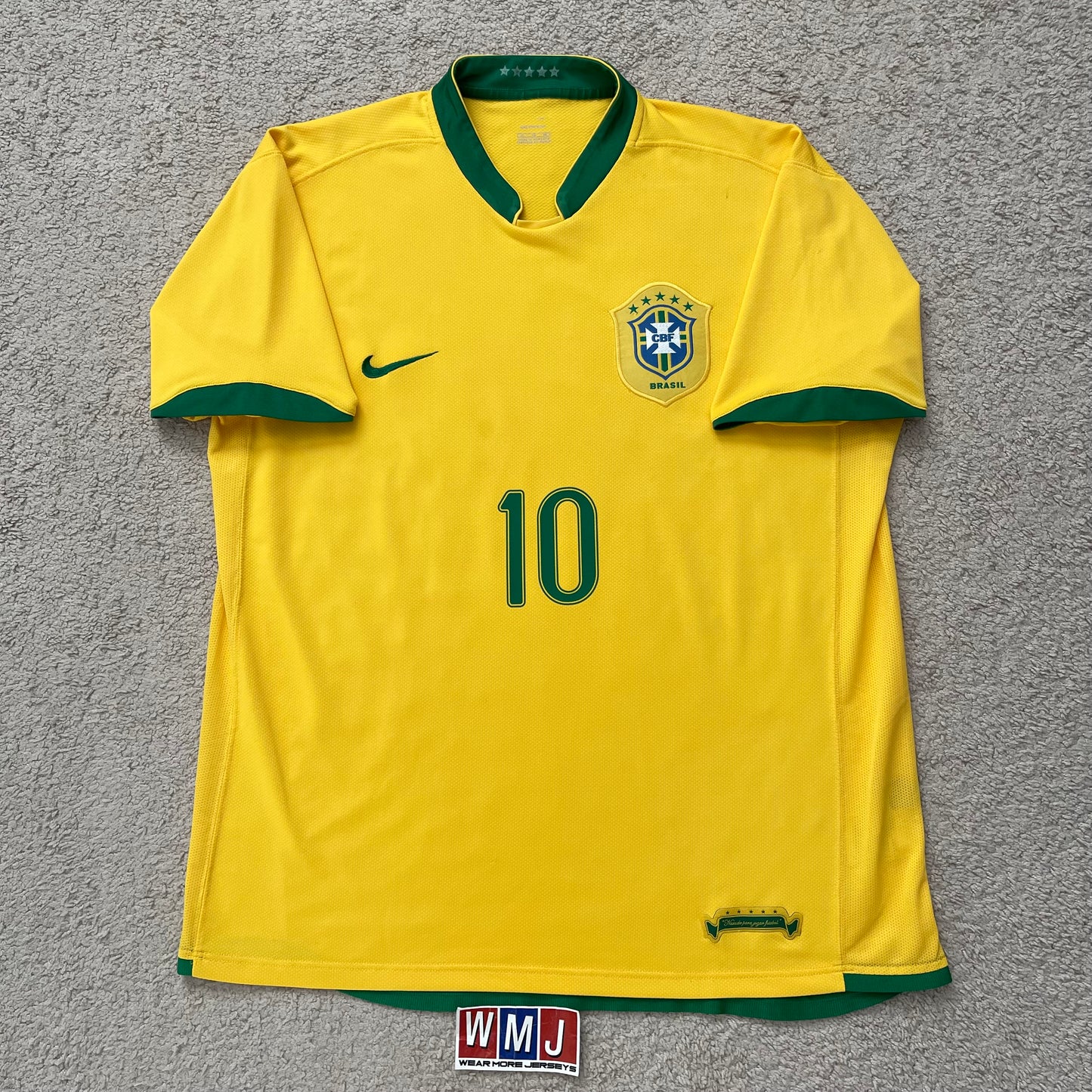 Brazil 2006 World Cup home x Ronaldinho #10 (XL)