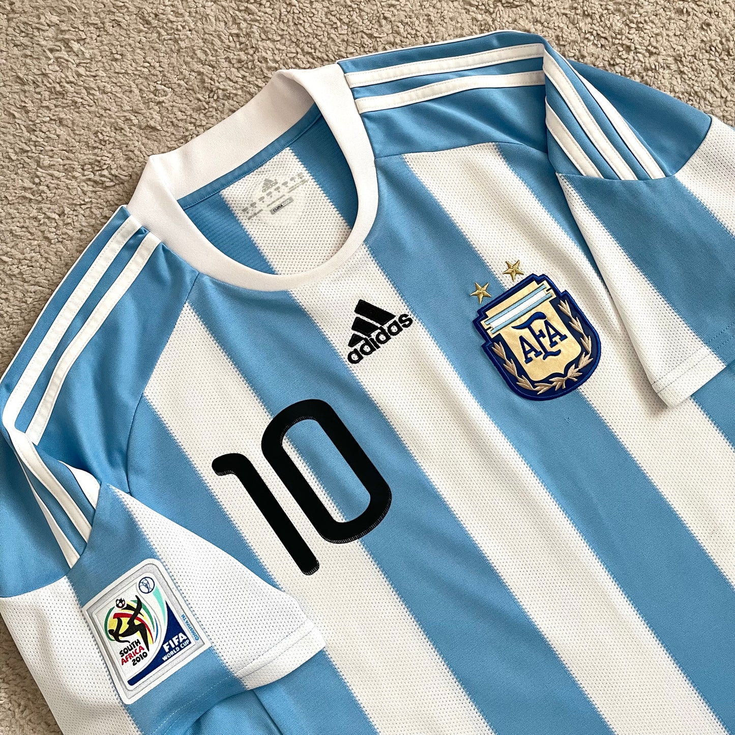 Argentina 2010 World Cup home x Messi #10 (M)