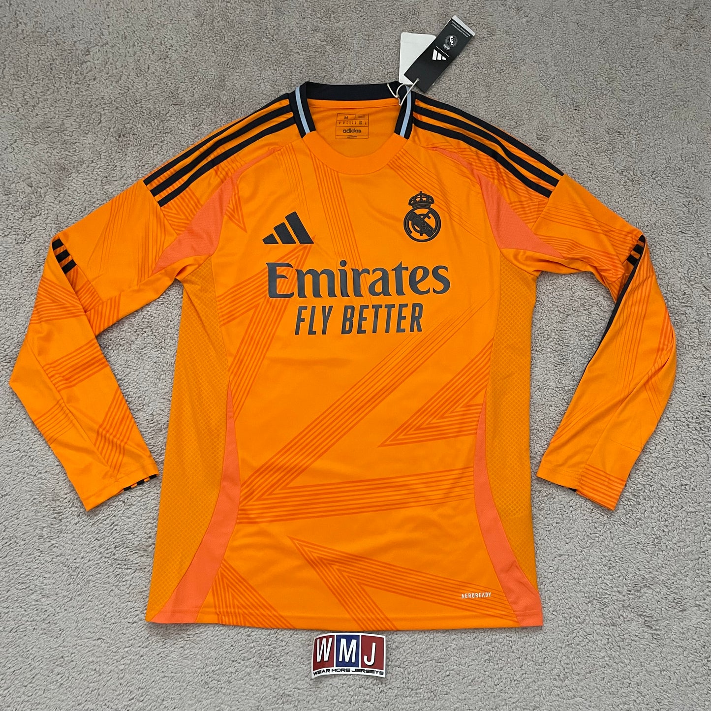 Real Madrid 2024/25 away LONG SLEEVES x Kylian Mbappe #9 (M) *BRAND NEW WITH TAGS