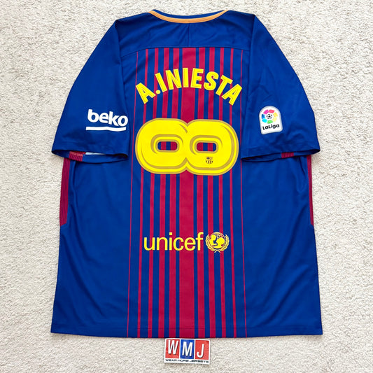 Barcelona 2017/18 home x Andres Iniesta INFINITO SPECIAL EDITION (XL)