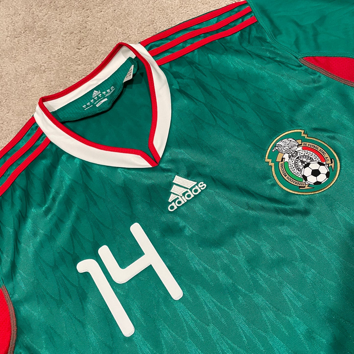 Mexico 2010 World Cup home x Chicharito Hernandez #14 (XL)