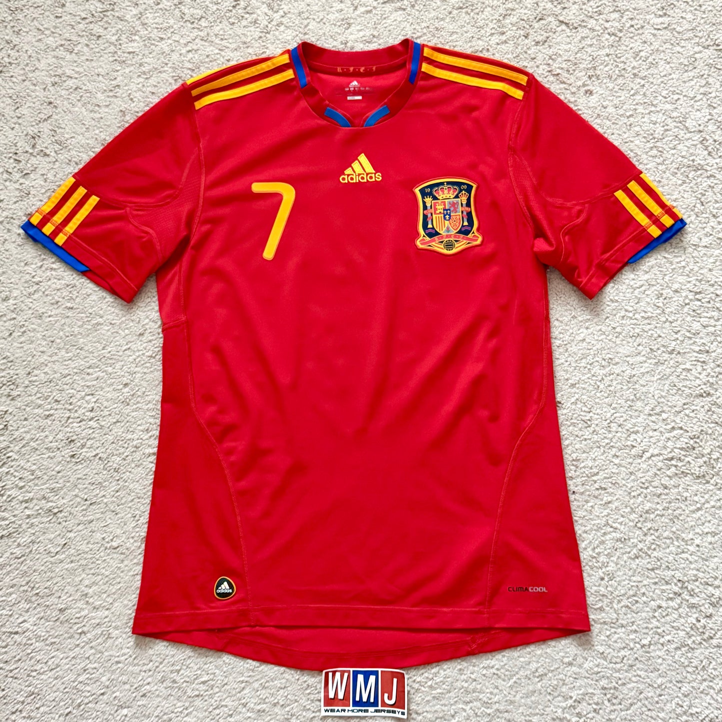 Spain 2010 World Cup home x David Villa #7 (M)