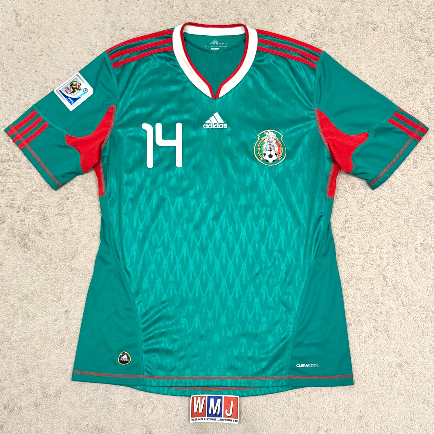 Mexico 2010 World Cup home x Chicharito Hernandez #14 (L)