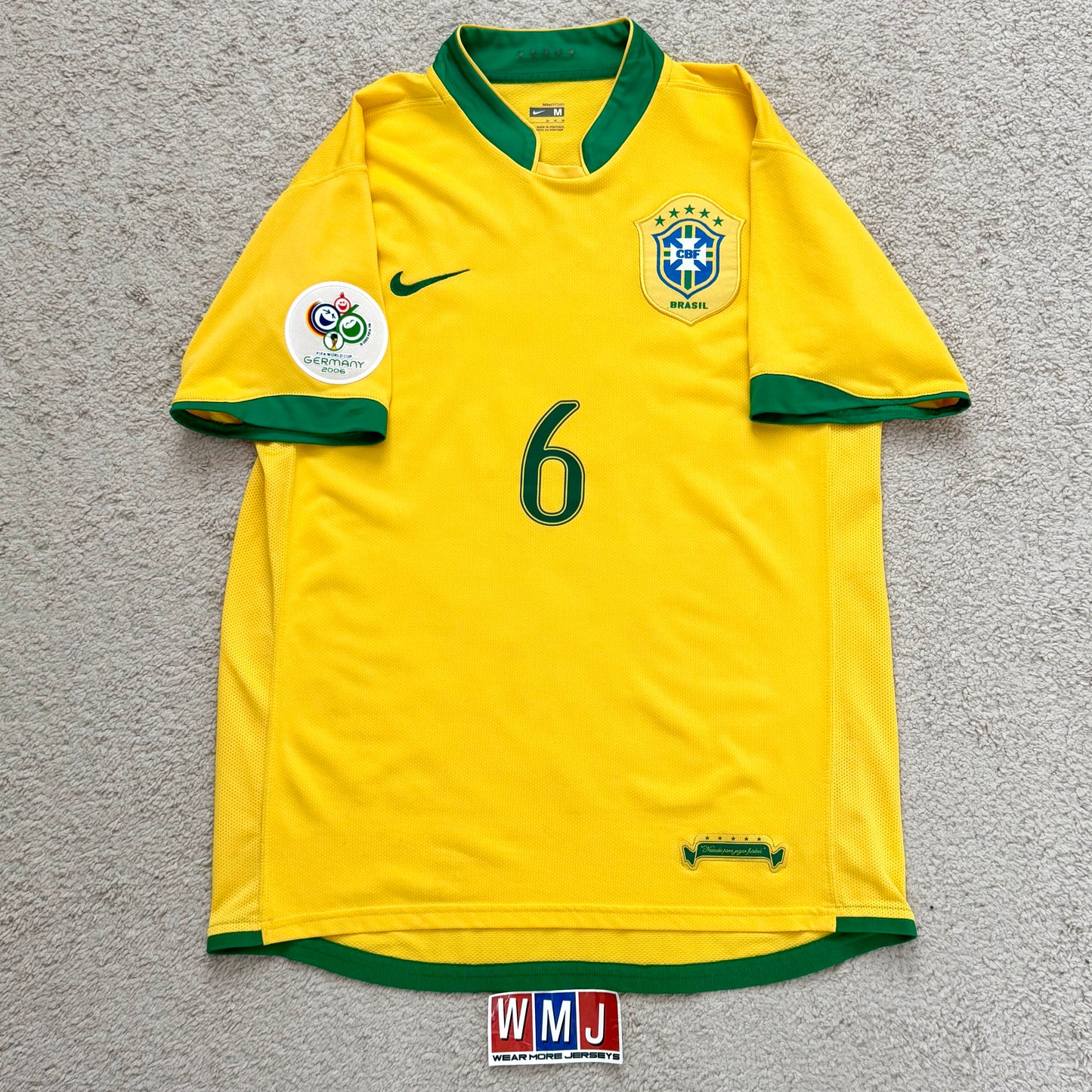 Brazil 2006 World Cup home x Roberto Carlos #6 (M)