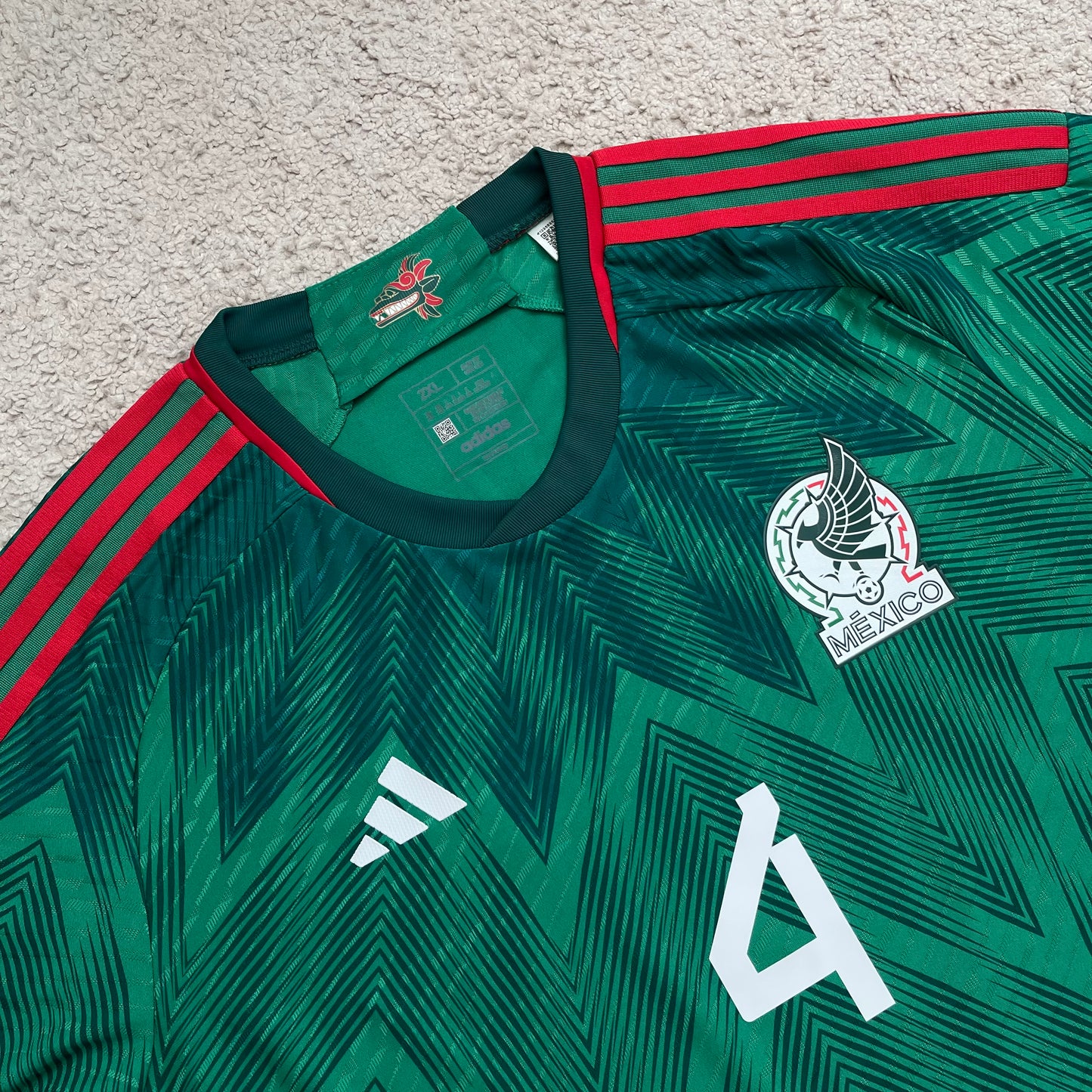 Mexico 2022 World Cup home PLAYER VERSION x Edson Alvarez #4 (XXL)