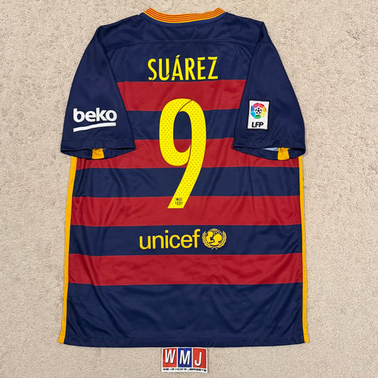 Barcelona 2015/16 home x Luis Suarez #9 (L)